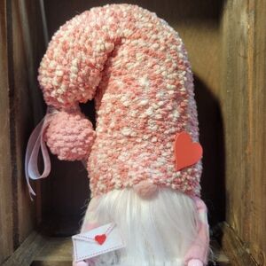 Pink and White Valentine's Day Gnome
